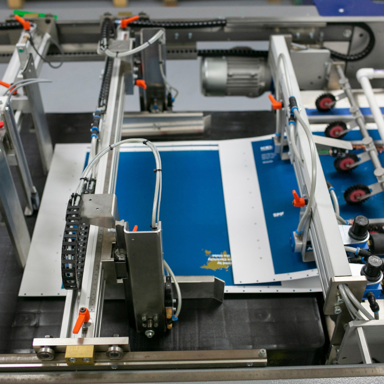 machine printing on paper